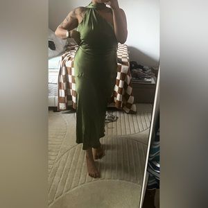 Hello Molly Olive Green Maxi dress- XL